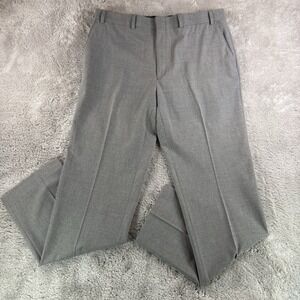 Lauren Ralph Lauren Men's Dress Pants 36x32 Gray Stretch Flat Front Slim Fit
